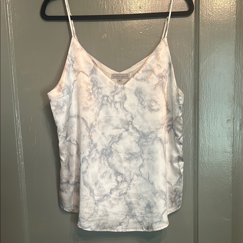 Wishlist Apparel Marble Silky Camisole Flowy Top Size Medium